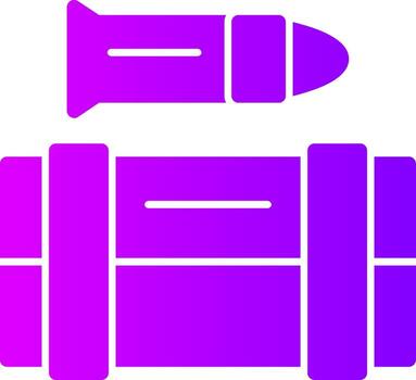 Ammunition box Solid Multi Gradient Icon vector