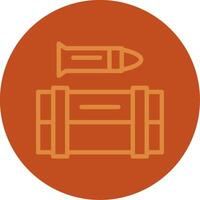 Ammunition box Line Multi color Icon vector