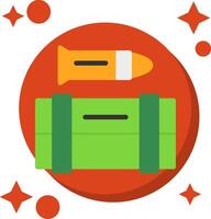 Ammunition box Tailed Color Icon vector