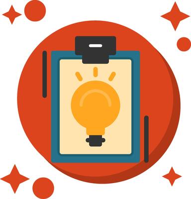 Lightbulb Tailed Color Icon
