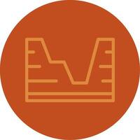Trench Line Multi color Icon vector