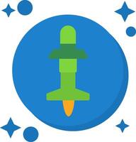 Missile Tailed Color Icon vector