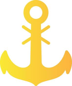 naval ancla sólido multi degradado icono vector