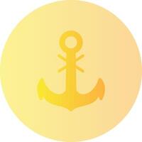 Naval anchor Gradient Circle Icon vector