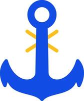 Naval anchor Flat Two Color Icon vector