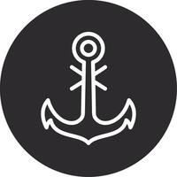 Naval anchor Inverted Icon vector