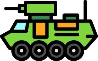 Armored vehicle Line Filled Icon vector