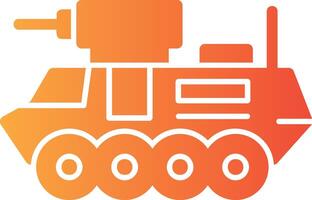 Armored vehicle Solid Multi Gradient Icon vector