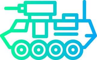 Armored vehicle Linear Gradient Icon vector