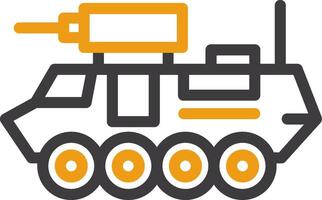 Armored vehicle Line Two Color Icon vector