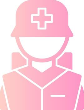 Combat medic Solid Multi Gradient Icon vector