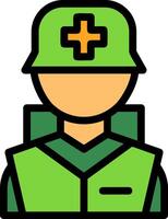 Combat medic Line Filled Icon vector