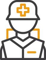 Combat medic Glyph Two Color Icon vector