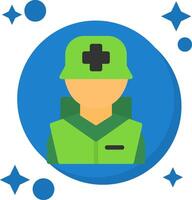 Combat medic Tailed Color Icon vector