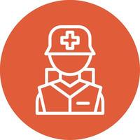 Combat medic Outline Circle Icon vector