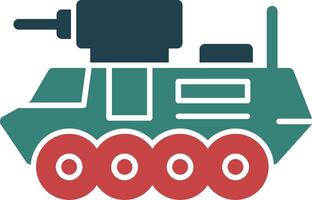 Armored vehicle Glyph Two Color Icon vector