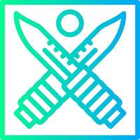 War flag Linear Gradient Icon vector