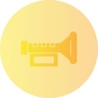 Military bugle Gradient Circle Icon vector