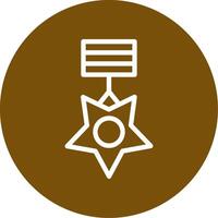 Medal of Honor Outline Circle Icon vector