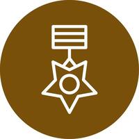 Medal of Honor Outline Circle Icon vector