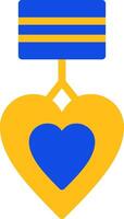 Purple Heart Flat Two Color Icon vector