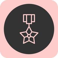 Bronze Star Linear Round Icon vector