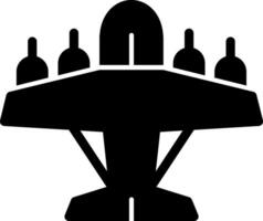 Military aircraft Glyph Icon vector