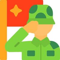 Military salute Flat Icon vector