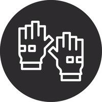 Military gloves Inverted Icon vector