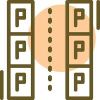 Parallel parking Linear Circle Icon vector