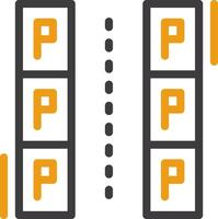 Parallel parking Line Two Color Icon vector