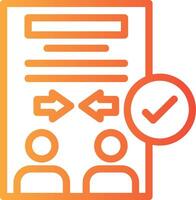 Collaboration Linear Gradient Icon vector