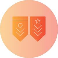 Military rank stripes Gradient Circle Icon vector