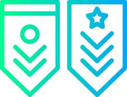 Military rank stripes Linear Gradient Icon vector