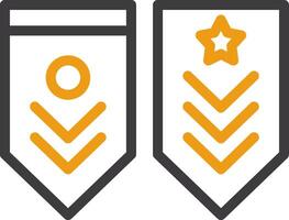 Military rank stripes Line Two Color Icon vector