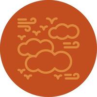 Cloudy Line Multi color Icon vector