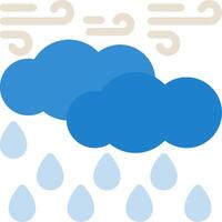 icono plano de lluvia vector