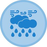 Rain Multicolor Circle Icon vector