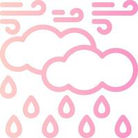 lluvia lineal degradado icono vector