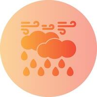 Rain Gradient Circle Icon vector