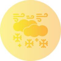 nieve degradado circulo icono vector