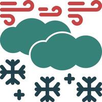 Snow Glyph Two Color Icon vector