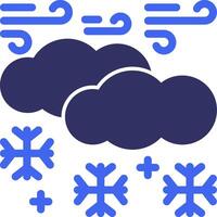 Snow Solid Two Color Icon vector