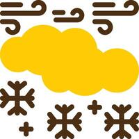 nieve amarillo mentir circulo icono vector