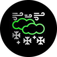 nieve doble degradado circulo icono vector