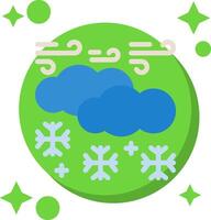 Snow Tailed Color Icon vector