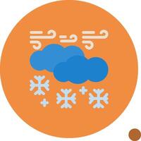 Snow Flat Shadow Icon vector