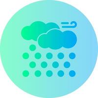 Sleet Gradient Circle Icon vector