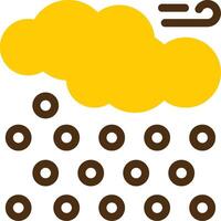 Sleet Yellow Lieanr Circle Icon vector