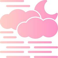 Fog Solid Multi Gradient Icon vector